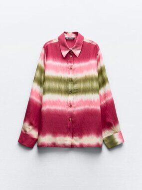 Zara Tie-Dye Button-Up Shirt